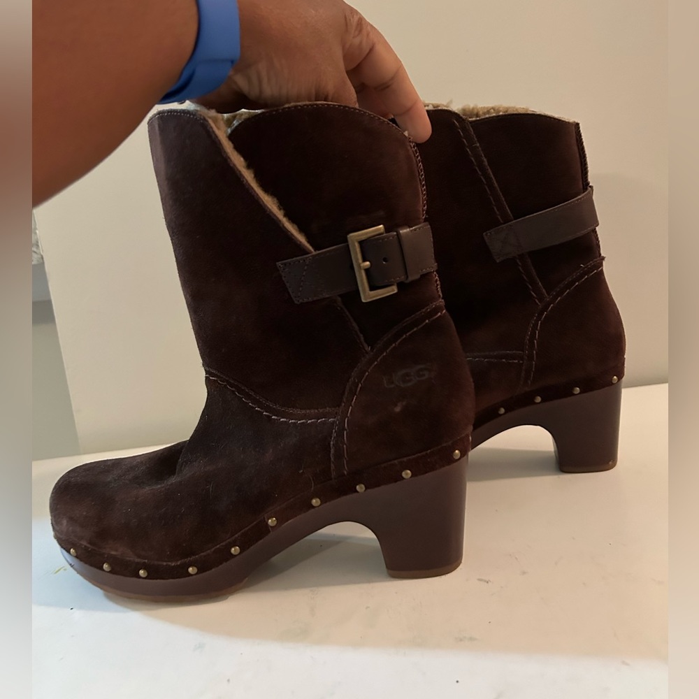 Ugg boots with shearling inside…burgundy and in EUC